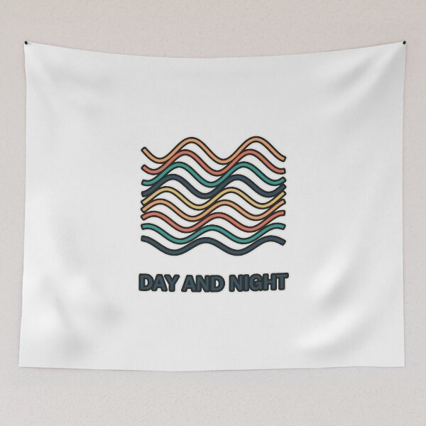Item preview, Day and Night – Retro Waves | Minimalist Design designed and sold by Glowfy.