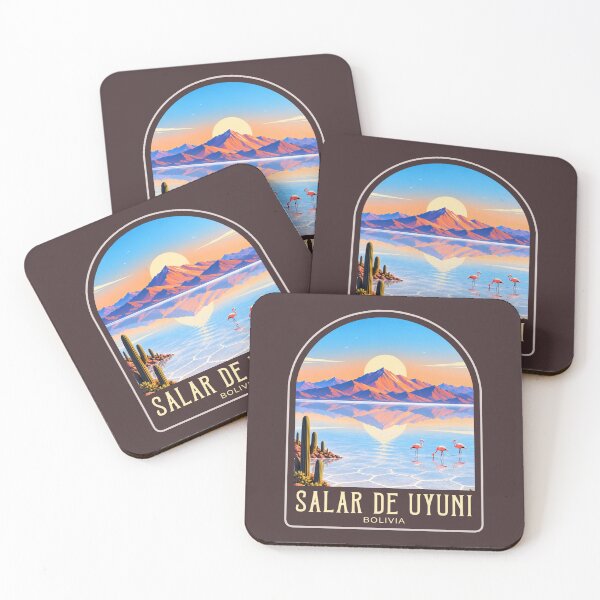 Item preview, Ilustración de viaje vintage del Salar de Uyuni designed and sold by HomeLivingCo.