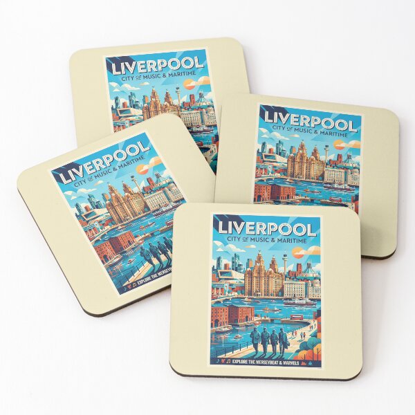 Item preview, Liverpool Travel Poster – City of Music and Maritime Art designed and sold by ArtworkNorth.