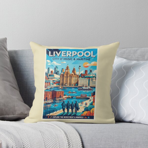 Item preview, Liverpool Travel Poster – City of Music and Maritime Art designed and sold by ArtworkNorth.