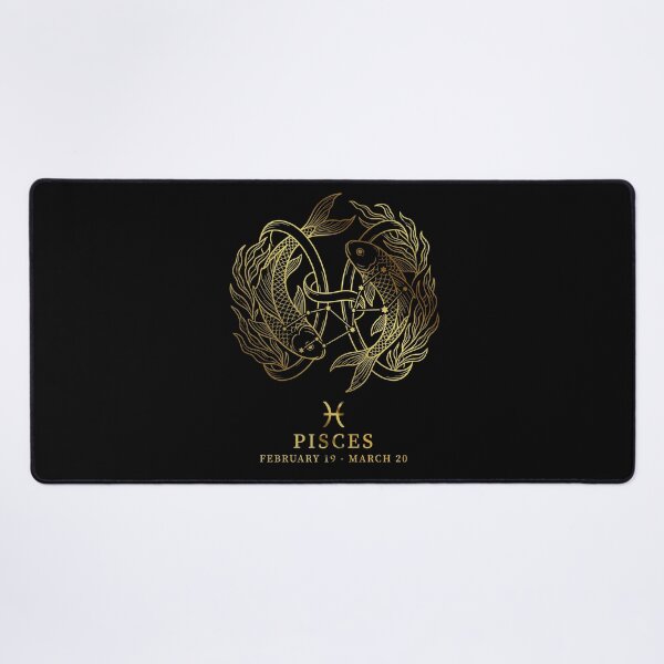 Item preview, Pisces Constellation Fish Line Art - Vintage "Gold" Zodiac Star Sign designed and sold by Vikreta.