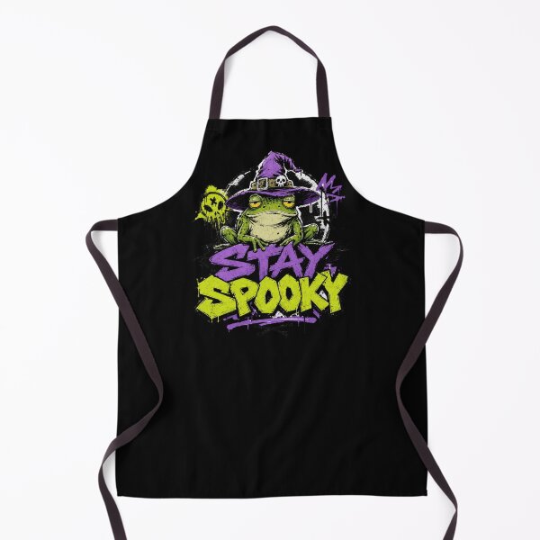 Item preview, Stay Spooky Witch Frog Halloween T-Shirt | Funny Spooky Toad Witch Hat Neon Purple Green Graffiti Gift designed and sold by illeN-Art-World.