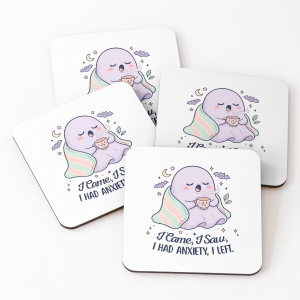 Item preview, I Came I Saw I Had Anxiety Cute Ghost Meme designed and sold by Anno Meister.