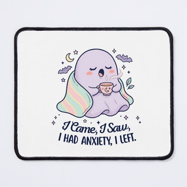 Item preview, I Came I Saw I Had Anxiety Cute Ghost Meme designed and sold by Anno Meister.