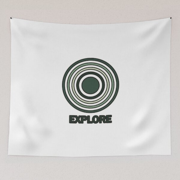 Item preview, Explore – retro badge in green | Outdoor design designed and sold by Glowfy.