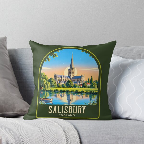 Item preview, Ilustración de viaje antigua de Salisbury designed and sold by HomeLivingCo.