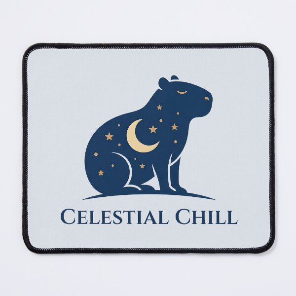 Item preview, Celestial Capybara Moon Badge Icon designed and sold by dreephic22.