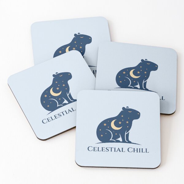 Item preview, Celestial Capybara Moon Badge Icon designed and sold by dreephic22.