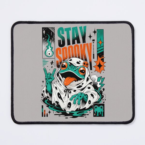 Item preview, Stay Spooky Ghost Costume Frog T-Shirt | Cute Anime Toad Rock On Sign Halloween Graphic Poster Gift designed and sold by illeN-Art-World.