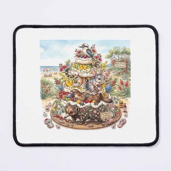 Item preview, Australian Animals Pavlova Christmas Tree – Summer Beach Holiday Art designed and sold by Wennebabs.