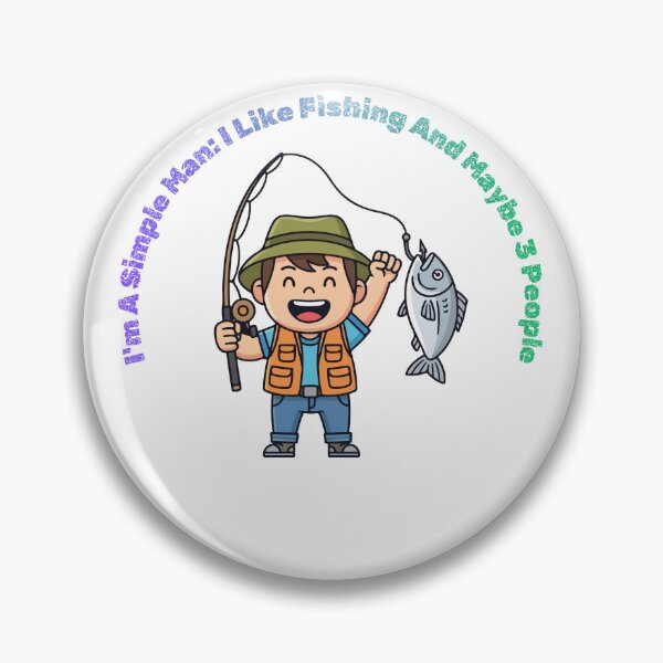 Item preview, Simple Man I Like Fishing Funny Fisherman designed and sold by VersaStyles.