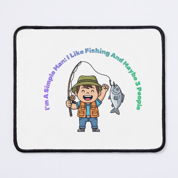 Item preview, Simple Man I Like Fishing Funny Fisherman designed and sold by VersaStyles.