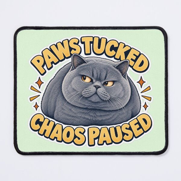 Item preview, Paws Tucked Chaos Paused – Funny British Shorthair Cat designed and sold by Jaani-T.