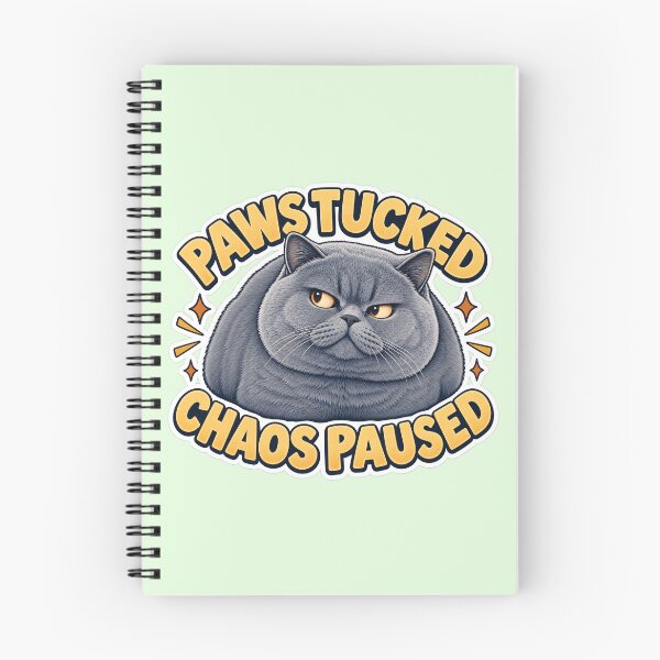 Item preview, Paws Tucked Chaos Paused – Funny British Shorthair Cat designed and sold by Jaani-T.