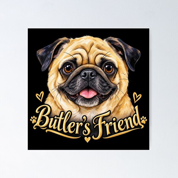 Item preview, Cute Fawn Pug Best Friend – Adorable Pug Portrait Gift designed and sold by JanuszJarowicz.