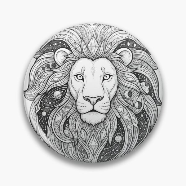 Item preview, Pink Lion Warp Pad Celestial Mane Fine Line Art⁠ designed and sold by 0Zetgest.