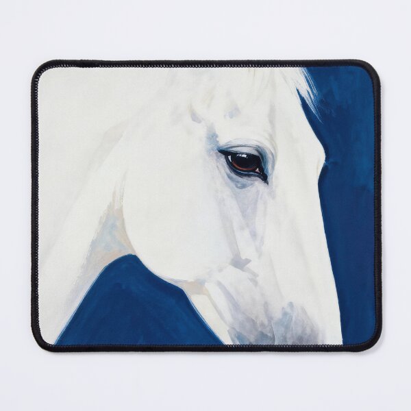 Item preview, White Horse Head on Deep Blue designed and sold by KAMOCHI Art.