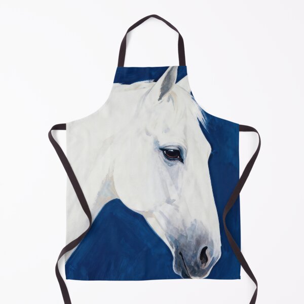 Item preview, White Horse Head on Deep Blue designed and sold by KAMOCHI Art.