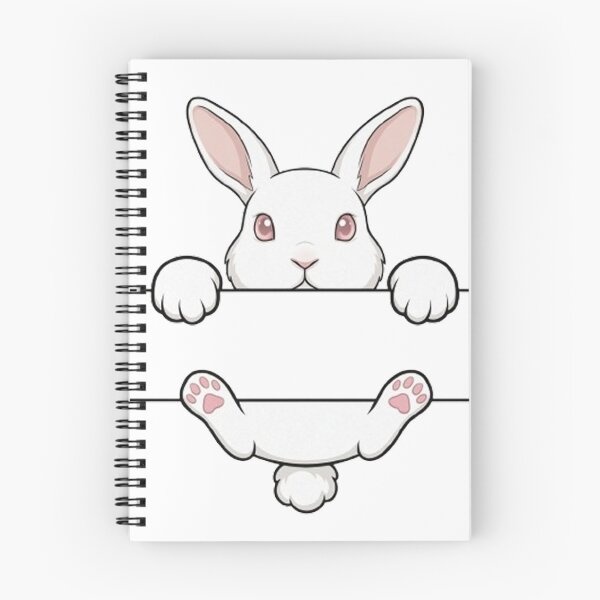 Item preview, Cute Peeking White Bunny Split Monogram designed and sold by PetalsPaws.