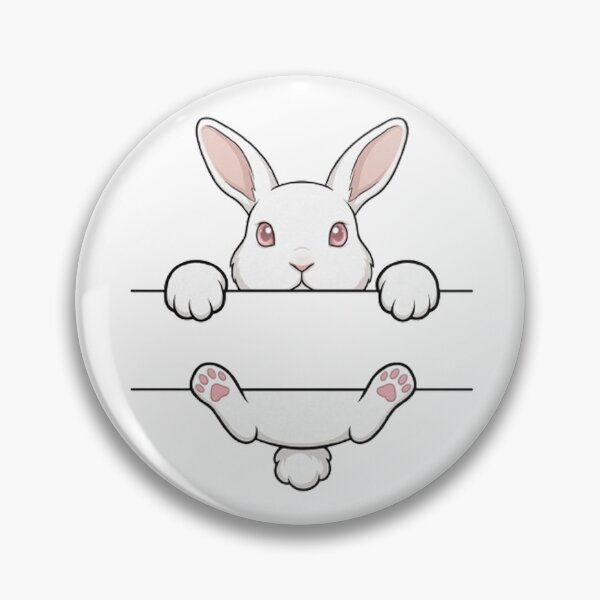 Item preview, Cute Peeking White Bunny Split Monogram designed and sold by PetalsPaws.