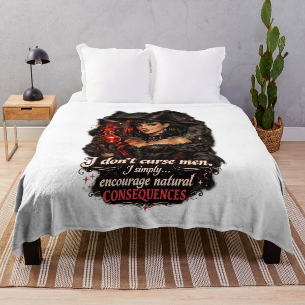 Item preview, I Don’t Curse Men — Glam Gothic Witch Dark Humor Design designed and sold by Shadowframe Studios.