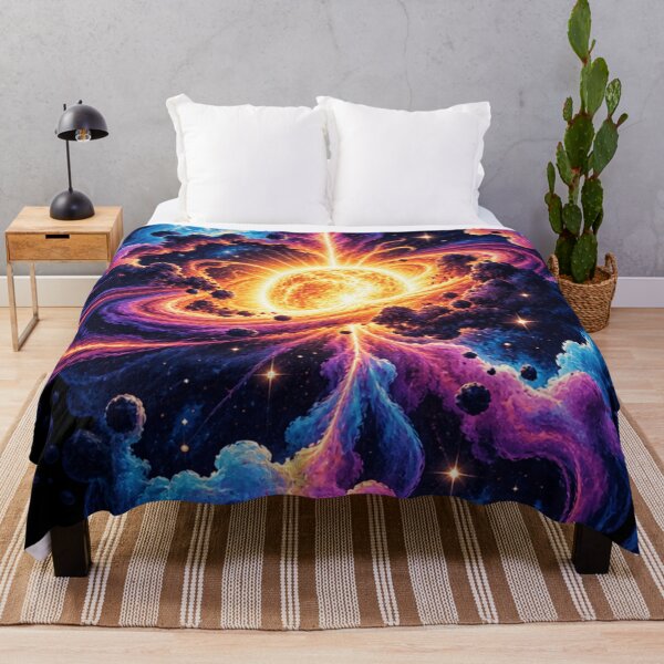 Item preview, Vibrant Cosmic Nebula and Glowing Star Space Art    designed and sold by AstroPal28.