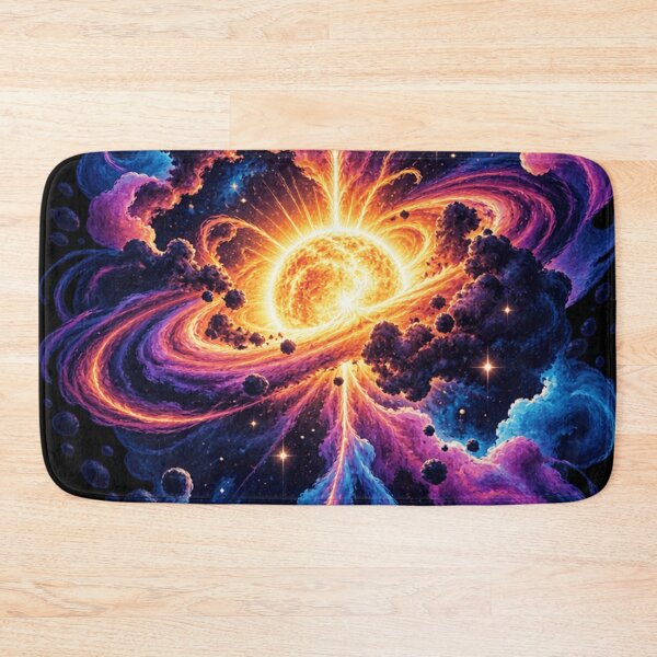 Item preview, Vibrant Cosmic Nebula and Glowing Star Space Art    designed and sold by AstroPal28.