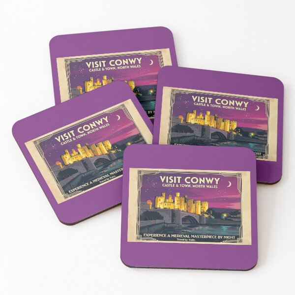 Item preview, Conwy Castle Vintage Style Travel Poster designed and sold by ArtworkNorth.