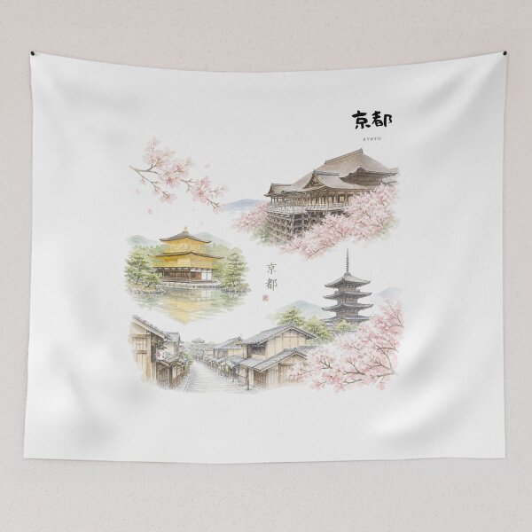 Item preview, Kyoto | Kiyomizu-dera & Golden Pavilion | Japanese Design designed and sold by JapanMemoir.