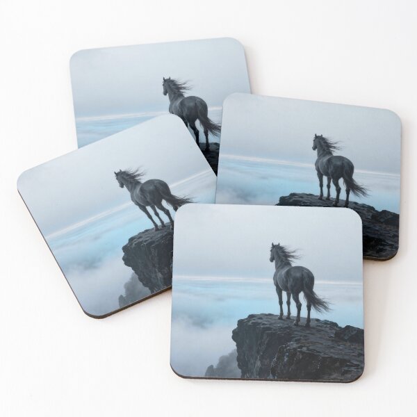 Item preview, Black Horse Above the Clouds designed and sold by KAMOCHI Art.