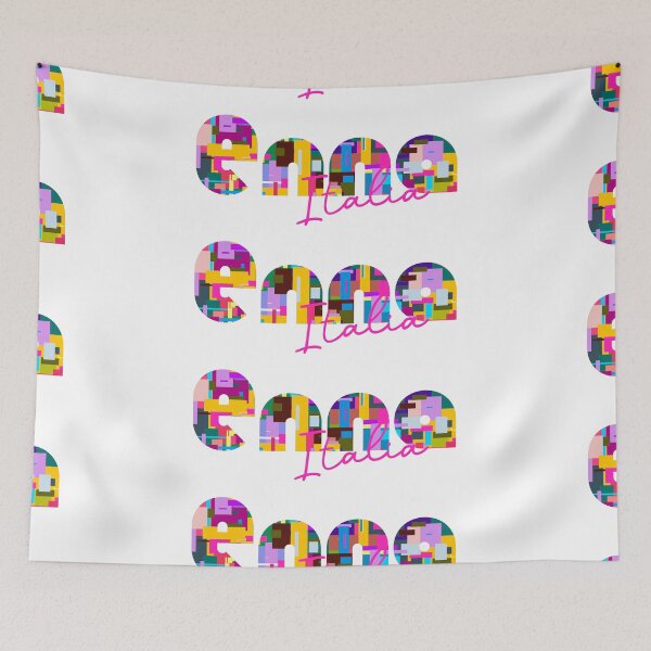 Item preview, Enna, Italy, Italia, colorful typography design for travellers designed and sold by Wanderful-roads.