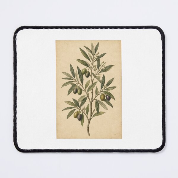 Item preview, Vintage Olive Branch Botanical Art | Antique Mediterranean Plant Illustration designed and sold by VoidBearer03.