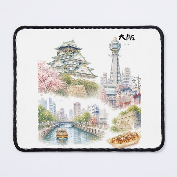 Item preview, Osaka | Osaka Castle & Dotonbori | Japanese Design designed and sold by JapanMemoir.