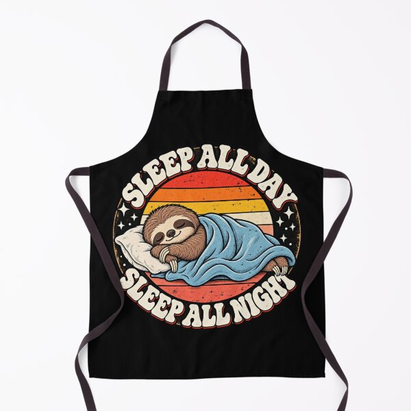 Item preview, Retro Sloth Sleep All Day Sleep All Night designed and sold by Gabriela Mihai.