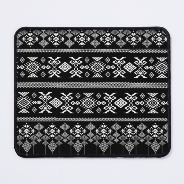 Item preview, Traditional Black and White Geometric Ethnic Pattern designed and sold by Sakshiartwork.