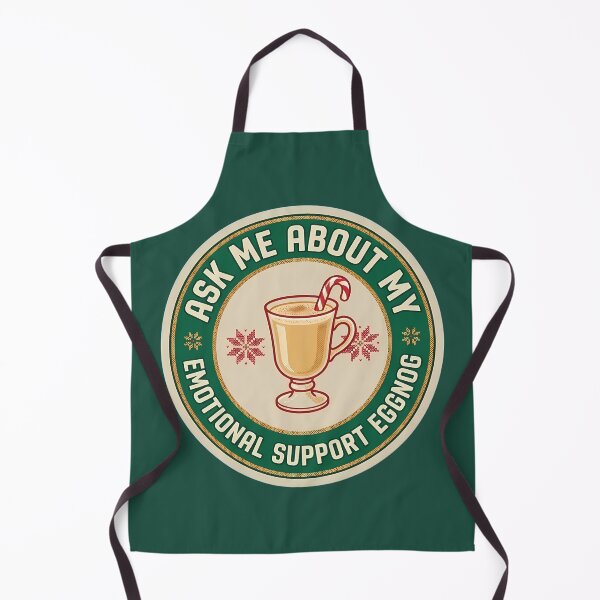 Item preview, Emotional Support Eggnog Sarcastic Holiday Badge designed and sold by DripCultureLab.