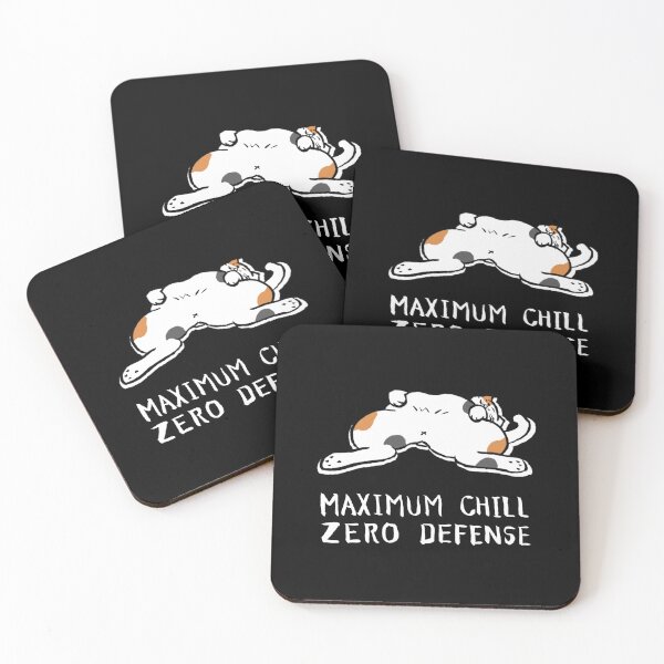 Item preview, Zero Defense Maximum Chill Funny Chonky Cat Calico Meme Streetwear (for black) designed and sold by TarunekoT.
