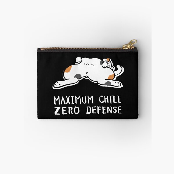 Item preview, Zero Defense Maximum Chill Funny Chonky Cat Calico Meme Streetwear (for black) designed and sold by TarunekoT.
