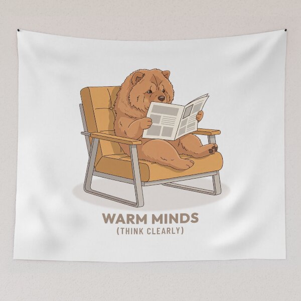 Item preview, Chow Chow Reading Newspaper Vintage Aesthetic designed and sold by COZY VINTAGE animal.