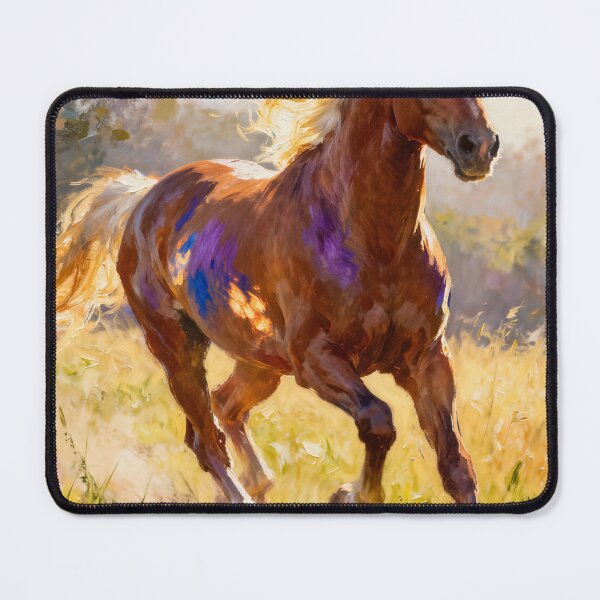 Item preview, Chestnut Horse Galloping Golden Field designed and sold by KAMOCHI Art.