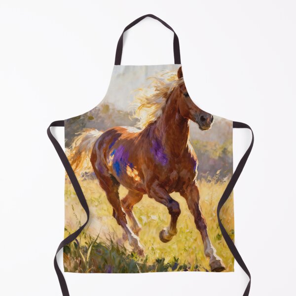Item preview, Chestnut Horse Galloping Golden Field designed and sold by KAMOCHI Art.