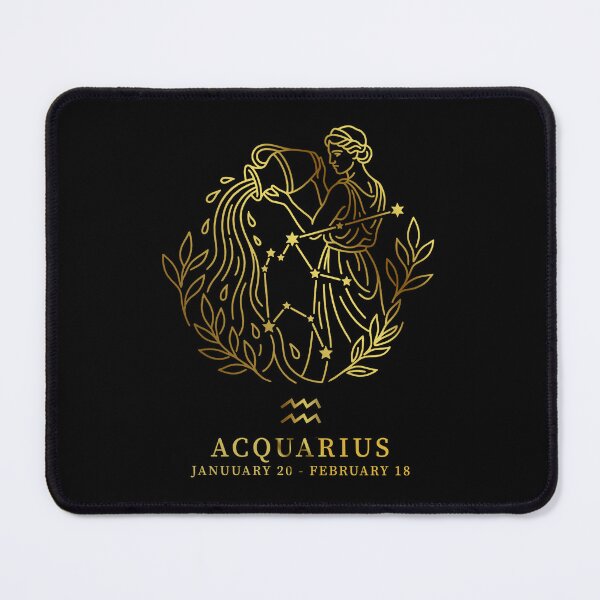 Item preview, Aquarius Constellation Water Bearer Line Art - Vintage "Gold" Zodiac Star Sign designed and sold by Vikreta.