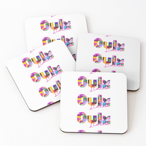 Item preview, Oulx, Torino, Italy, Italia, colorful typography design for travellers designed and sold by Wanderful-roads.