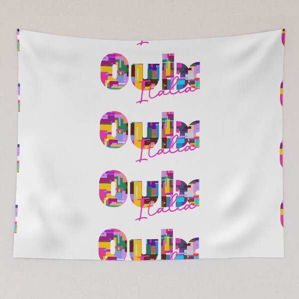 Item preview, Oulx, Torino, Italy, Italia, colorful typography design for travellers designed and sold by Wanderful-roads.
