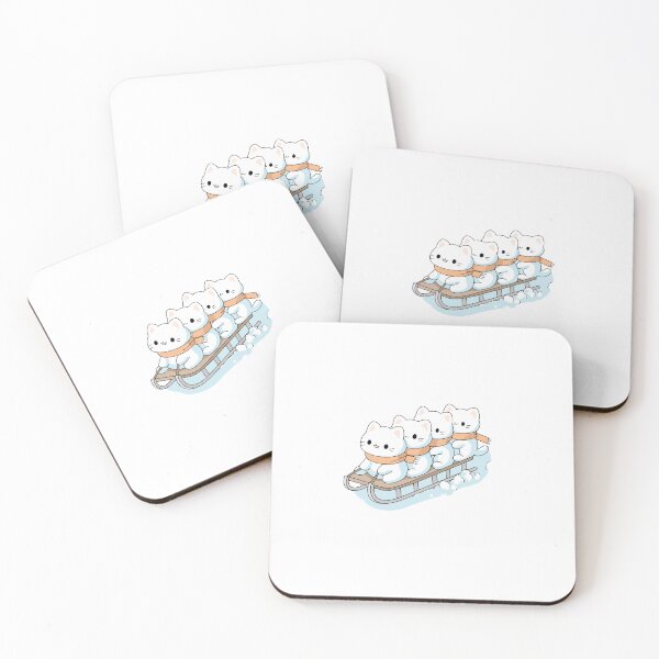 Item preview, Cute Christmas Kittens Sledding in the Snow designed and sold by DesgnsxGifts.