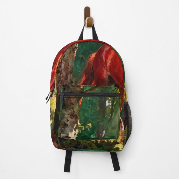 Item preview, Red Chestnut Horse in Forest designed and sold by KAMOCHI Art.