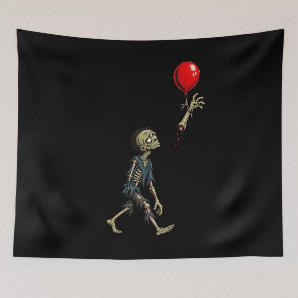 Item preview, Funny zombie Lost Arm Red Balloon Well Shit Dark Humor designed and sold by skyprosun.