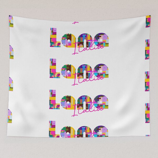 Item preview, Lana, Bolzano, Italy, Italia, colorful typography design for travellers designed and sold by Wanderful-roads.