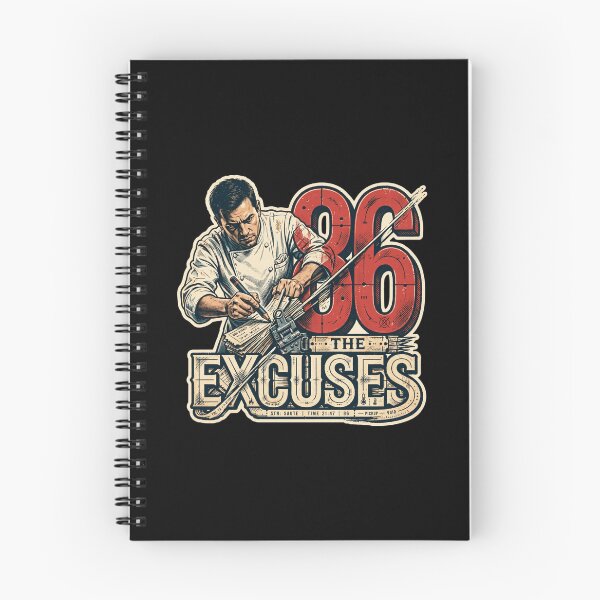 Item preview, 86 The Excuses Chef Design, Funny Chef Gift, Chef Humor, Professional Chef, Line Cook Gift, Kitchen Crew, Culinary Gift, Restaurant Worker, Chef Life, Cooking Gift, Kitchen Humor designed and sold by Typologystudios.
