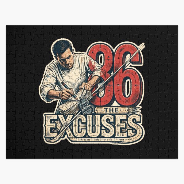 Item preview, 86 The Excuses Chef Design, Funny Chef Gift, Chef Humor, Professional Chef, Line Cook Gift, Kitchen Crew, Culinary Gift, Restaurant Worker, Chef Life, Cooking Gift, Kitchen Humor designed and sold by Typologystudios.